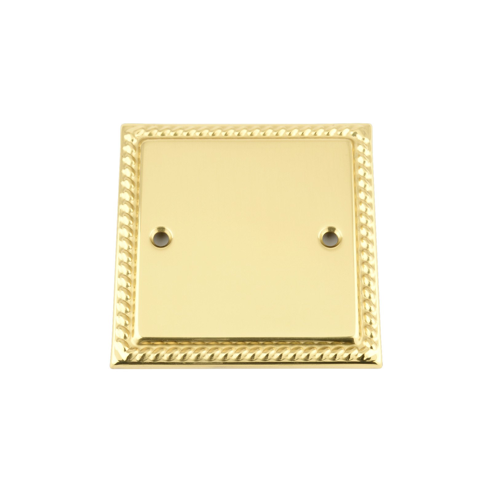 Electrical Blanking Plate Single 1 Gang - Polished Brass - Georgian Style