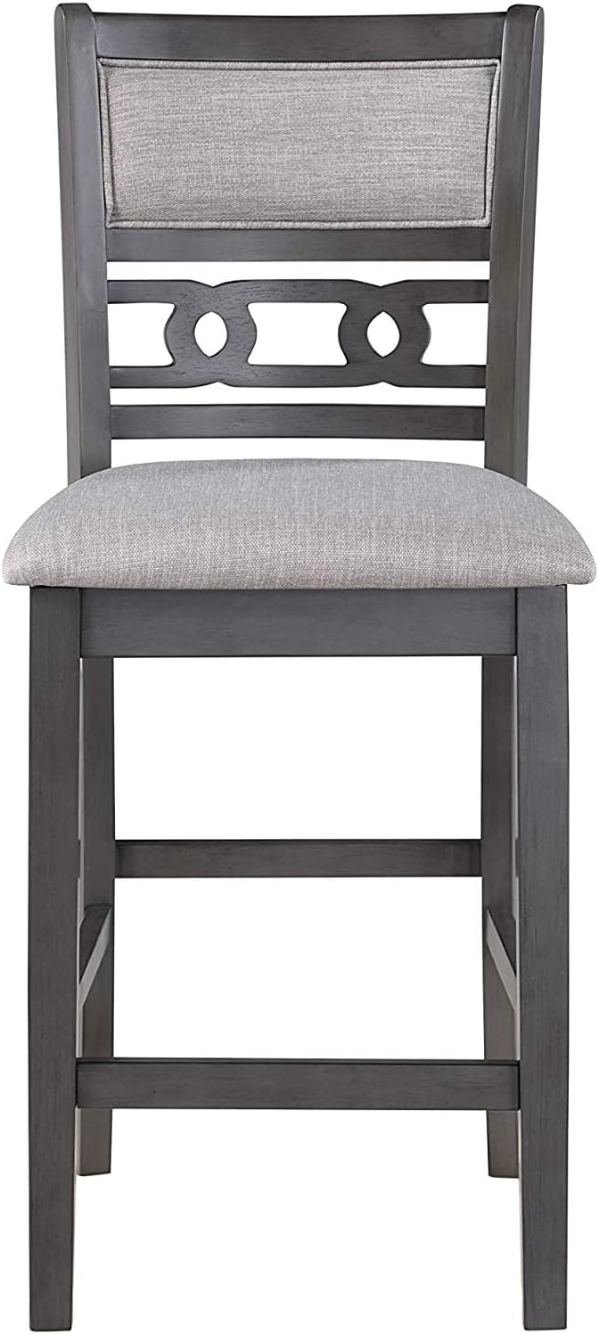 New Classic Furniture Gia 5-Piece Counter Set with 1 Table and 4 Chairs, 42-Inch, Gray: Furniture & Decor