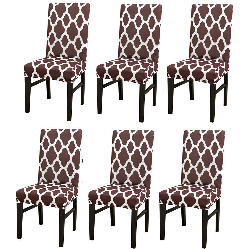 Best Universal Stretch Dining Room Chair Cover Brown