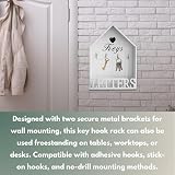 Garden Mile White Wall Key Holder with Letter Rack Home Storage 30cm view 8