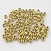 LolliBeads (R) Gold Plated Smooth Round Metal Beads 6 mm 300 Pcs