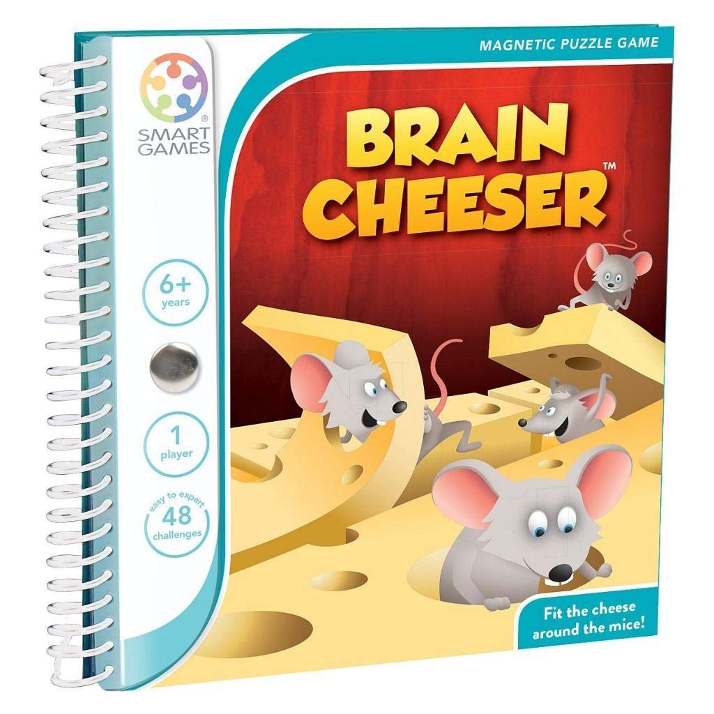 SmartGames - Brain Cheeser, Magnetic Puzzle Game with 48 Challenges, 6+ Years