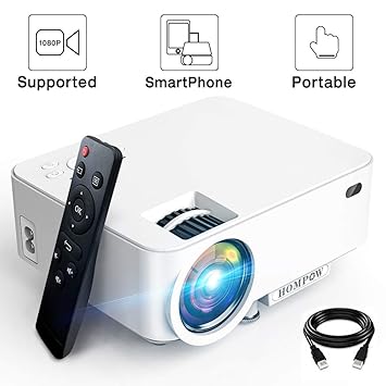 Mini Proyector – 2800Lux Hompow Smartphone Portátil Video ...