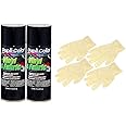 Dupli-Color Flat Black High Performance Vinyl and Fabric Spray (11 oz) Bundle with Latex Gloves (6 Items)