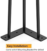 Signstek 28in 10mm Metal Table Legs, 3 Rods, Black, Set of 4, DIY Desk/Table view 2