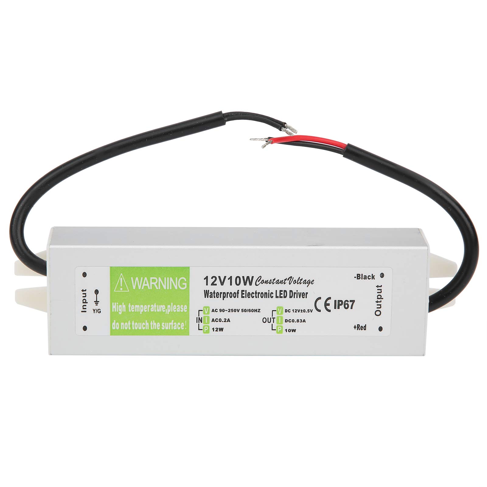 Photo 1 of 10W LED Driver Transformer, 12V/24V DC IP67 Waterproof Switching Power Supply, and Durable, Excellent Insulation, High Dielectric Strength(DC12V)