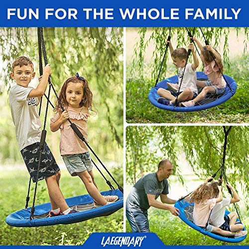 40-Inch-Flying-Saucer-Tree-Swing-for-Kids-Round-Indoor-Outdoor-Swingset-Toys-700-Lbs-Sensory-Web-Tire-Swings-Durable-Frame-Waterproof-Yard-Swings-Set-2-Tree-Straps-2-Carabiners-1-Swivel
