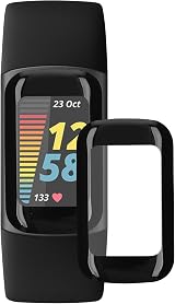 kwmobile Fitbit Charge 5 Screen Protector 2x Anti-Fingerprint Smart Watch Film view 7