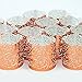 Votive Candle Holders - Flameless Tea Light Votive Wraps- 48 Copper Colored Laser Cut Decorative Wraps Flickering LED Battery Tealight Candles (not Included) - Frux Home and Yard