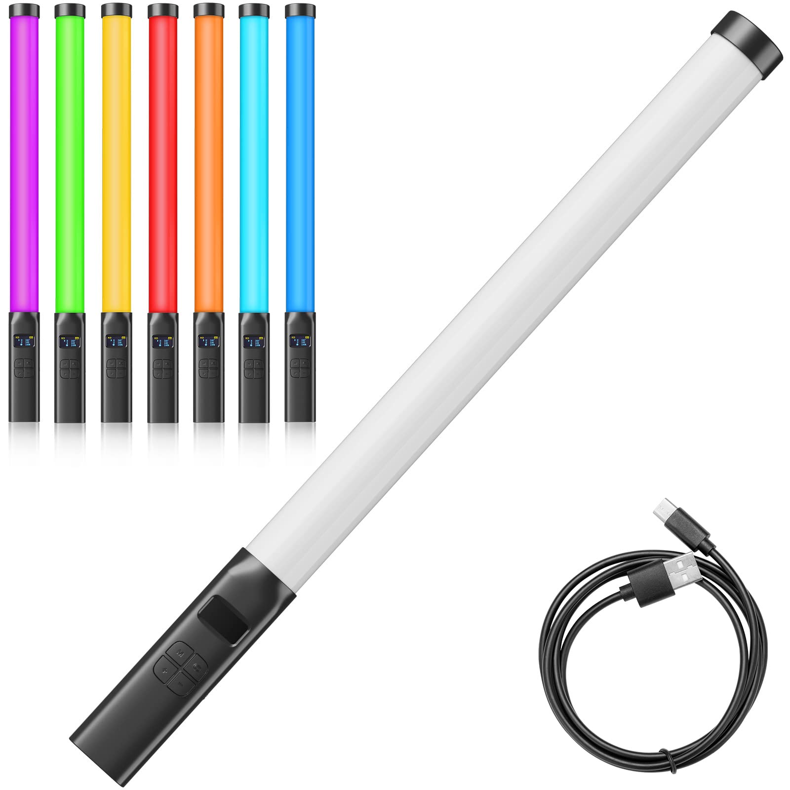 ULANZI VL119 Handheld Light Wand, 360° RGB LED Video Light for Photography