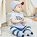 Keepersheep Baby Reversible Baseball Cap Infant Sun Hat, Cotton Knit Soft Brim for Infant Toddler, Summer Outdoor Unisex (US, Age, 0 Months, 3 Months, Grey 01)