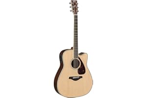 Yamaha FGX830C Solid Top Cutaway Acoustic-Electric Guitar, Natural