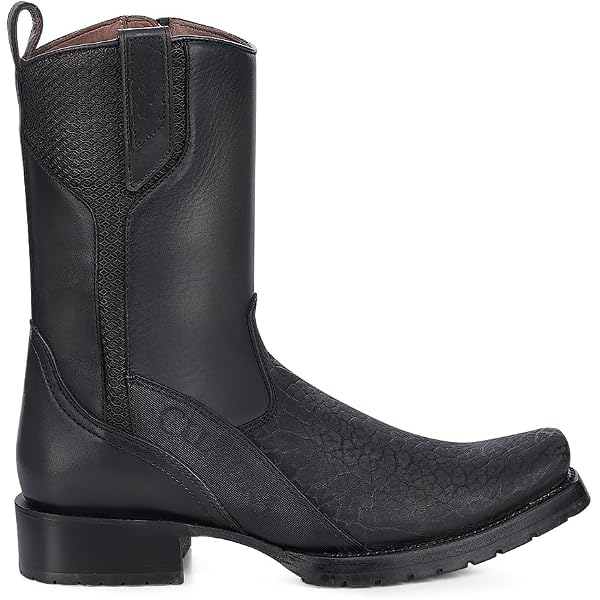 Franco Cuadra Men\'s Chelsea Boots Black Leather Brogue Pull Tab MEX 26.5 US 7.5 MENS FRANCO CUADRA BLACK DEER LEATHER CHELSEA BOOTS – El  main image 4