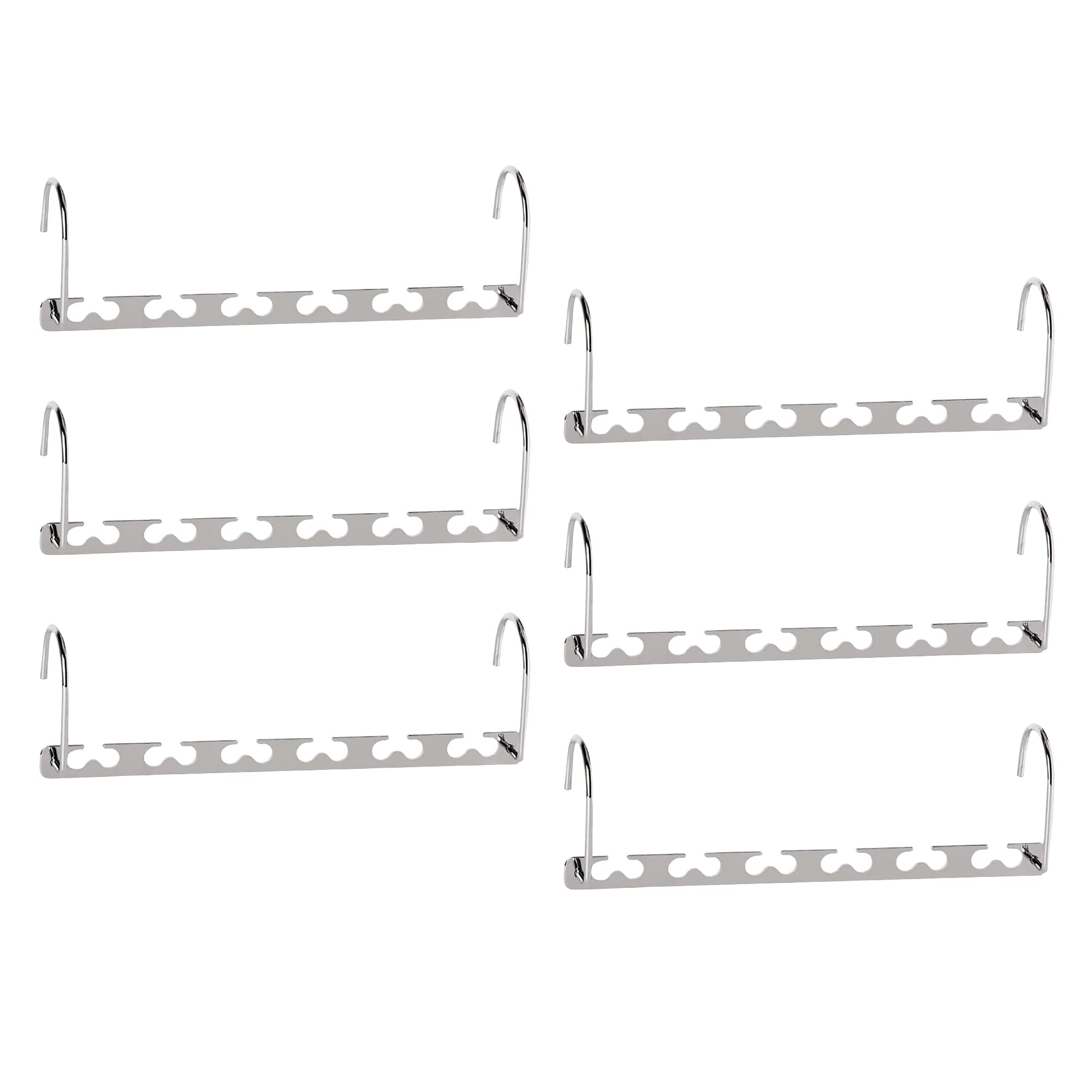 RMTL Magical Hangers Closet Space Saving Wardrobe Clothing Magic Hangers Organiser Heavy Duty Chrome Hangers (6 Pack)