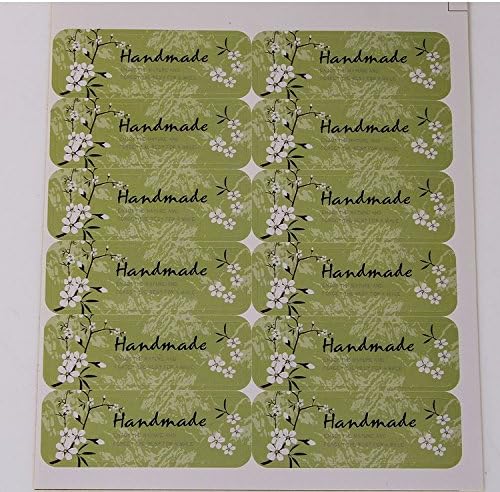 New! Wholesale 100pcs/lot 50x17mm Kraft Seal Sticker, 'Handmade Sticker, Thank you Hand made Paper etiquetas