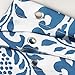 mDesign STALL Sized Decorative Damask Print - Easy Care Fabric Shower Curtain with Reinforced Buttonholes, for Bathroom Showers, Stalls and Bathtubs, Machine Washable - 54