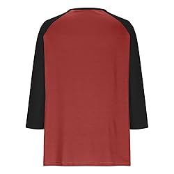 Womens 3/4 Sleeve Tops and Blouses Plus Size