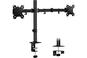ERGOMAKER Dual Monitor Arm, Adjustable Dual Monitor Mount, Duty Dual Monitor Stand for Desk for 2 Computer Monitors up to 27"