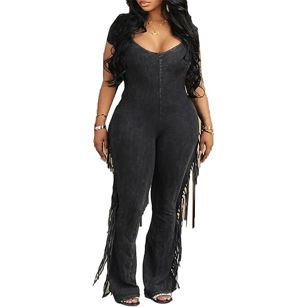 Amazon.com: WOKANSE Women's Solid Tassels Sexy Bodycon