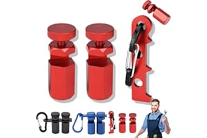 Tall Stair Gauges Set for Framing Square, Hexagonal Stable Lock with Holder & Hook for Carpentry & Circular Saw Guide, Speed 