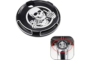 GUAIMI Fuel Tank Door Cover Dash Accessories Compatible with Harley Touring Electra Street Glide FLHX FLTR FLHT 2008-2018 - Skeleton Middle Finger