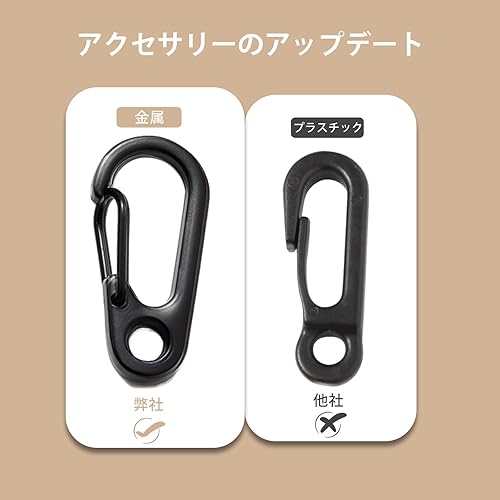 Caudblor キャンプ用物干し、ホテル旅行、クルーズ、12pc洗濯バサミとストッパー付き屋外/屋内用ランドリー乾燥機ライン 防風 長さ調整可能 最大10メートルまで持ち運びやすい物干し 収納ケースつき - サムネイル 3