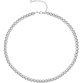 the City Beaded Necklaces for Women, Dainty Choker Necklace, Lightweight Hollow Ball Bead Chain Necklace Adjustable length Chunky Necklaces for Women Trendy Stuff, Christmas Birthday Gifts for Her