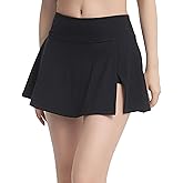 RanZZRan Women's High Waist Tennis Skort with Pockets & Built-in Shorts, Pleated Athletic Skirt for Workout, Casual Wear