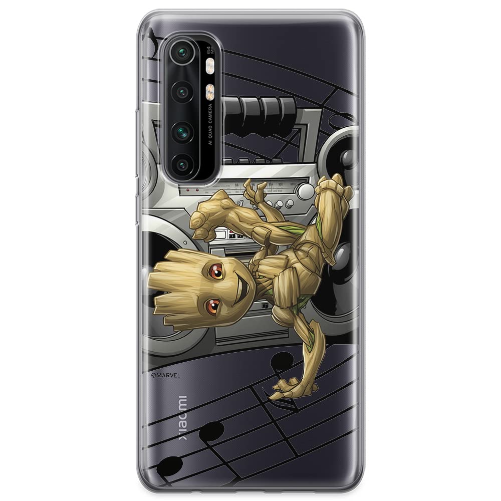 ERT GROUP mobile phone case for Xiaomi MI NOTE 10 Lite original and officially Licensed Marvel pattern Groot 004 optimally adapted to the shape of the mobile phone, partially transparent — image 1