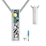 HKPATOP Mountain Urn Necklaces for Ashes Sterling
