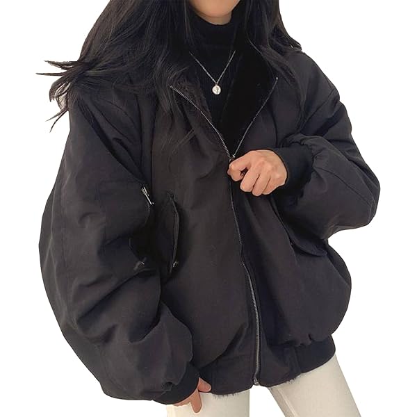 Sumleno Sherpa Jacket for Women Teen Girls Reversible Y2k Zip Up