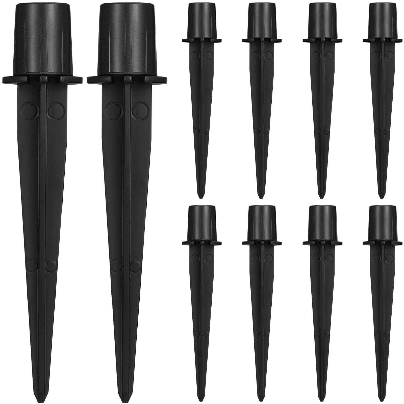 UKCOCO Metal Replacement Stakes for Solar Lights:Outdoor Solar Pathway Lights Spike Replacer for Garden Landscape Yard Pathway Patio Lamps,10 Pcs