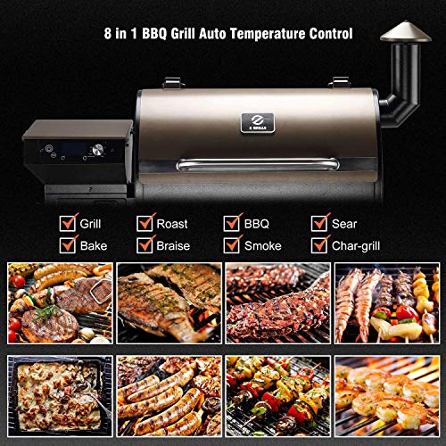 Z GRILLS 7002F/7002C 2021 Upgraded Wood Pellet Grill Smoker Portable