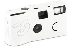 Weddingstar Disposable Camera with Flash - Silver Enchanted Hearts