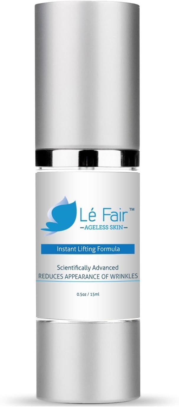 Instant Lifting Formula - Le Fair Anti-Aging Face Cream - Eliminates Fine Lines, Puffiness, Dark Circles & Bags - Wrinkle Serum with Peptides, Vitamin C & Skin Nourishing Botanicals - Face Lift