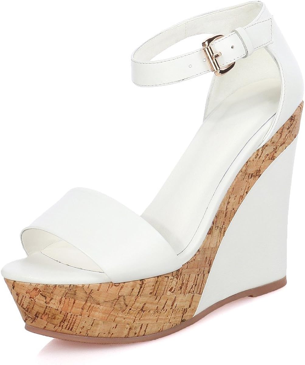 amazon white platform sandals