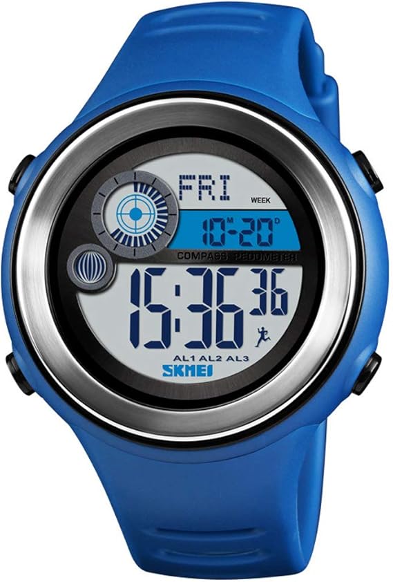 Amazon Co Jp 多機能スポーツ電子時計 コンパスストリートビートスマートウォッチ ステップカウンター電子時計 Blue 服 ファッション小物