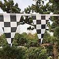 32Â ftÂ BlackÂ andÂ WhiteÂ BlackÂ andÂ WhiteÂ RacingÂ FlagÂ PennantÂ FlagÂ BarÂ KTVÂ HangingÂ FlagÂ BirthdayÂ PartyÂ DecorÂ 