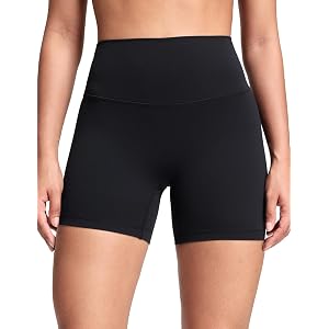 HeyNuts No Front Seam Biker Shorts 4"/ 6" | Medium Plus Support, Tummy Control, High Waisted, Compression, Workout, Yoga, Run