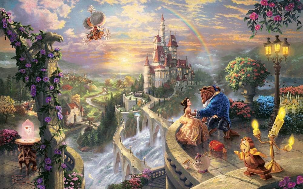 gusbyy jigsaw puzzles for grown ups 1000 piece for children for adults toy Wooden Game Beauty and the Beast Boy and girl birthday gifts