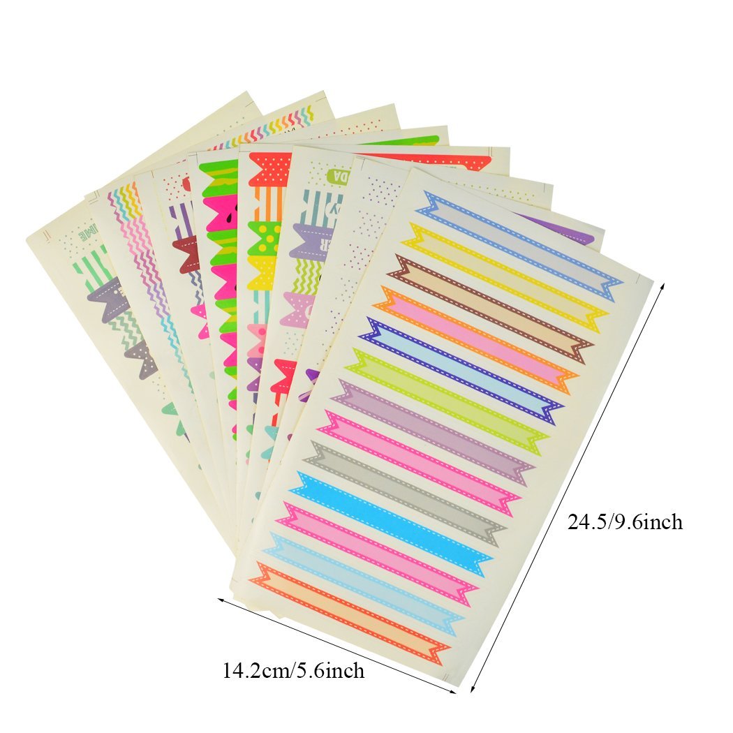 200 pcs Biodegradable Paper Straw with 8 Sheets Stickers, Drinking Straws for Birthdays, Weddings, Baby Showers, Celebrations and Parties, Gold, White