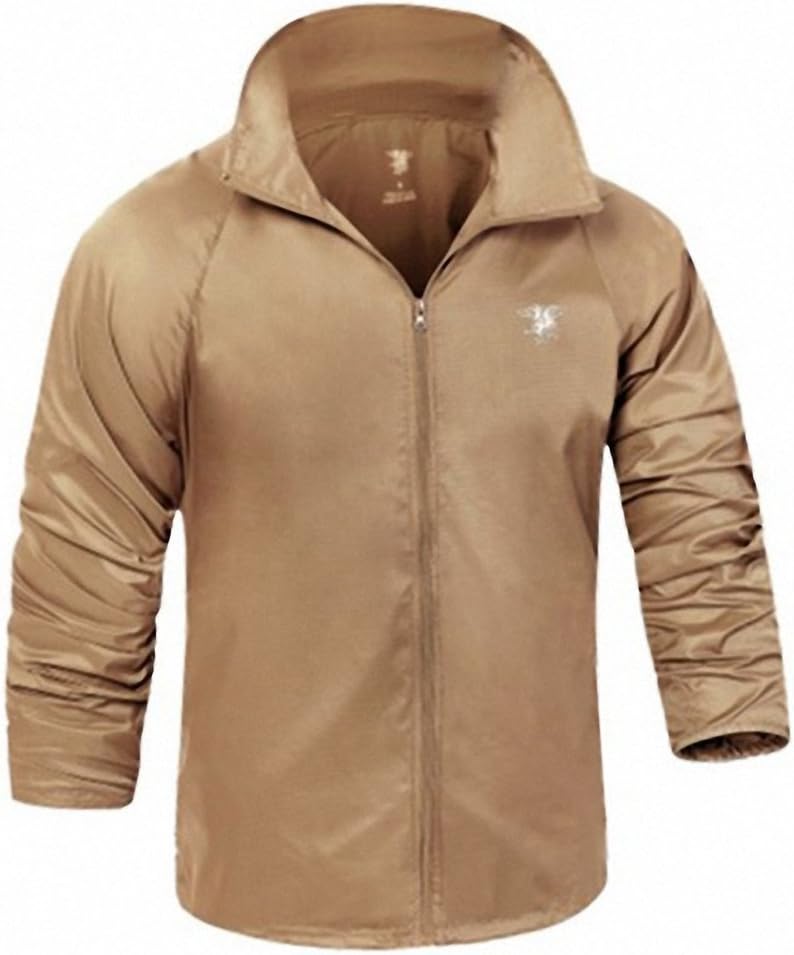 Style 15 Camouflage colors Sun & UV Protection Coats Skin Jacket, Super Light Coat, Men Tactical Clothing Khaki S