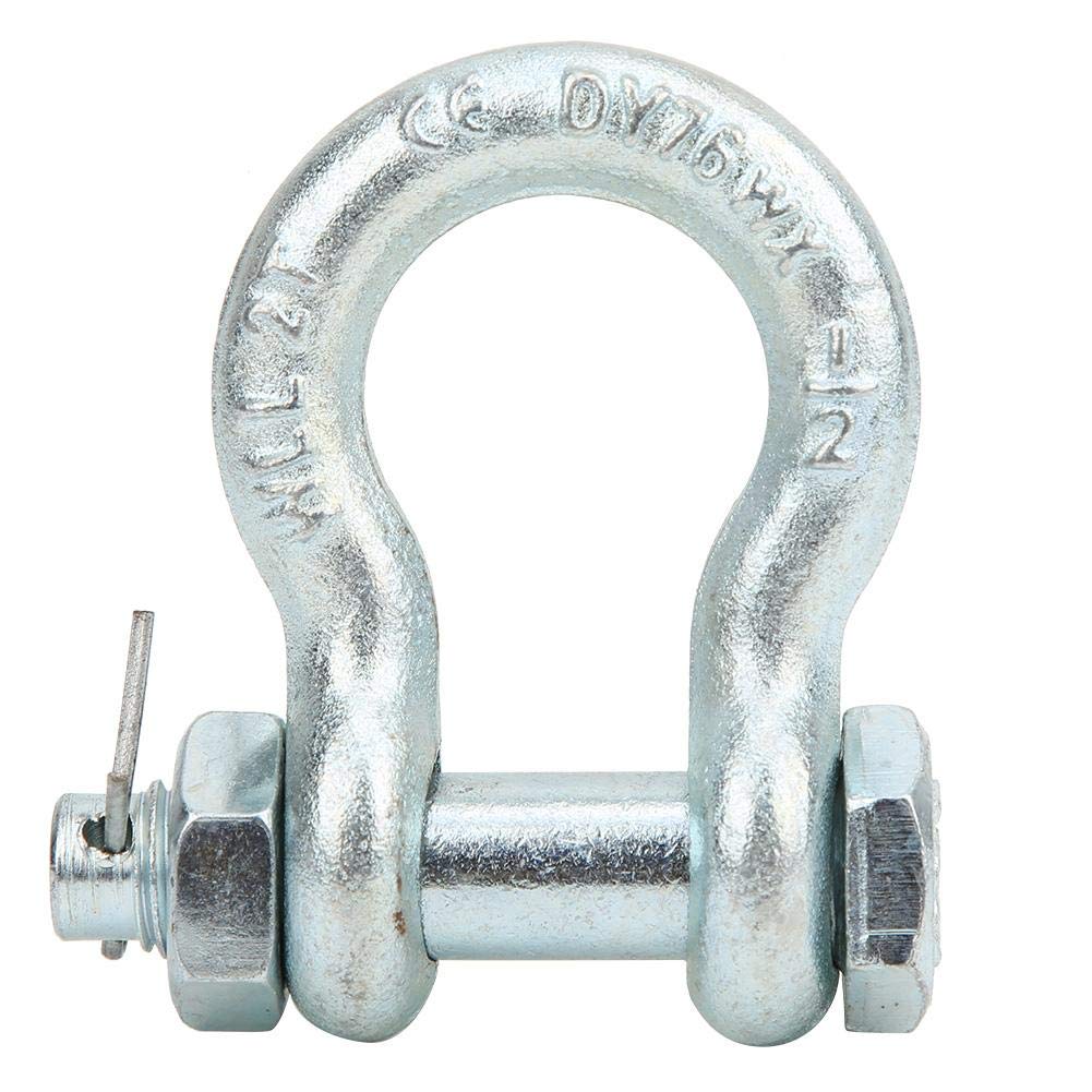 D Ring Shackle Anchor Shackle for Boats Heavy Duty Alloy Steel 304 Stainless Steel Chain Screw Pin Bow Shackle with Nut (3.25t)