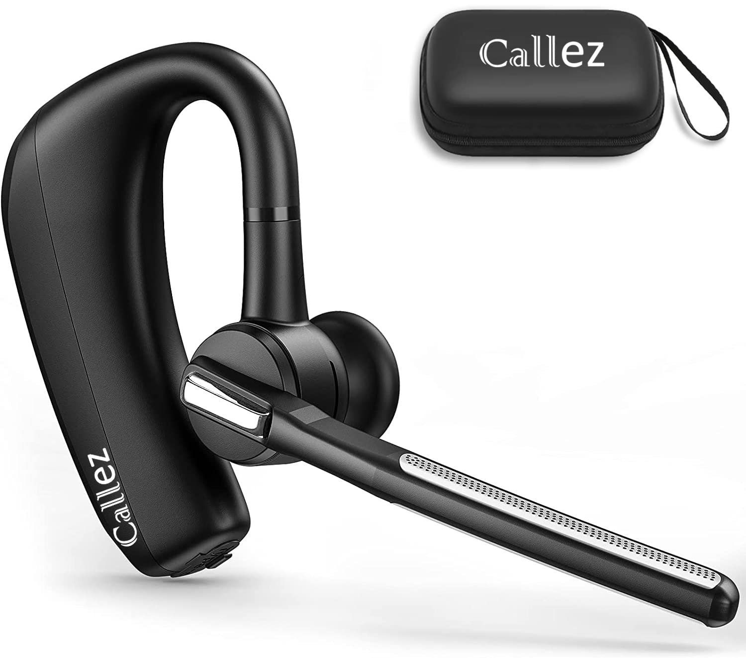 Callez Bluetooth Headset with CVC8.0 Dual Mic Noise Cancelling, Bluetooth Earpiece V5.0 Hands Free Wireless Headphone for iPhone Android Cell Phone Driving Business Office, Super Light, Clear Chat