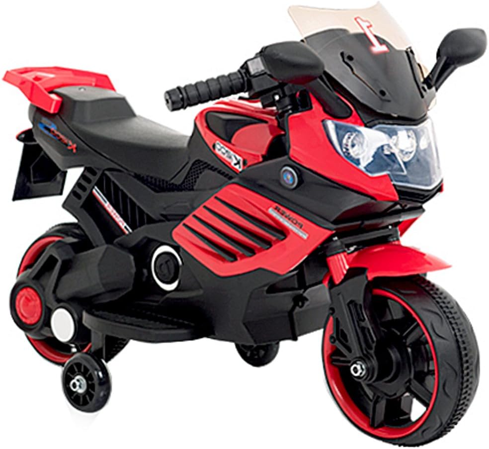 Amazon 子供用 電動 乗用 バイク 061 赤 乗用玩具 補助輪付 Cbk 061 Rd 電動乗用 おもちゃ