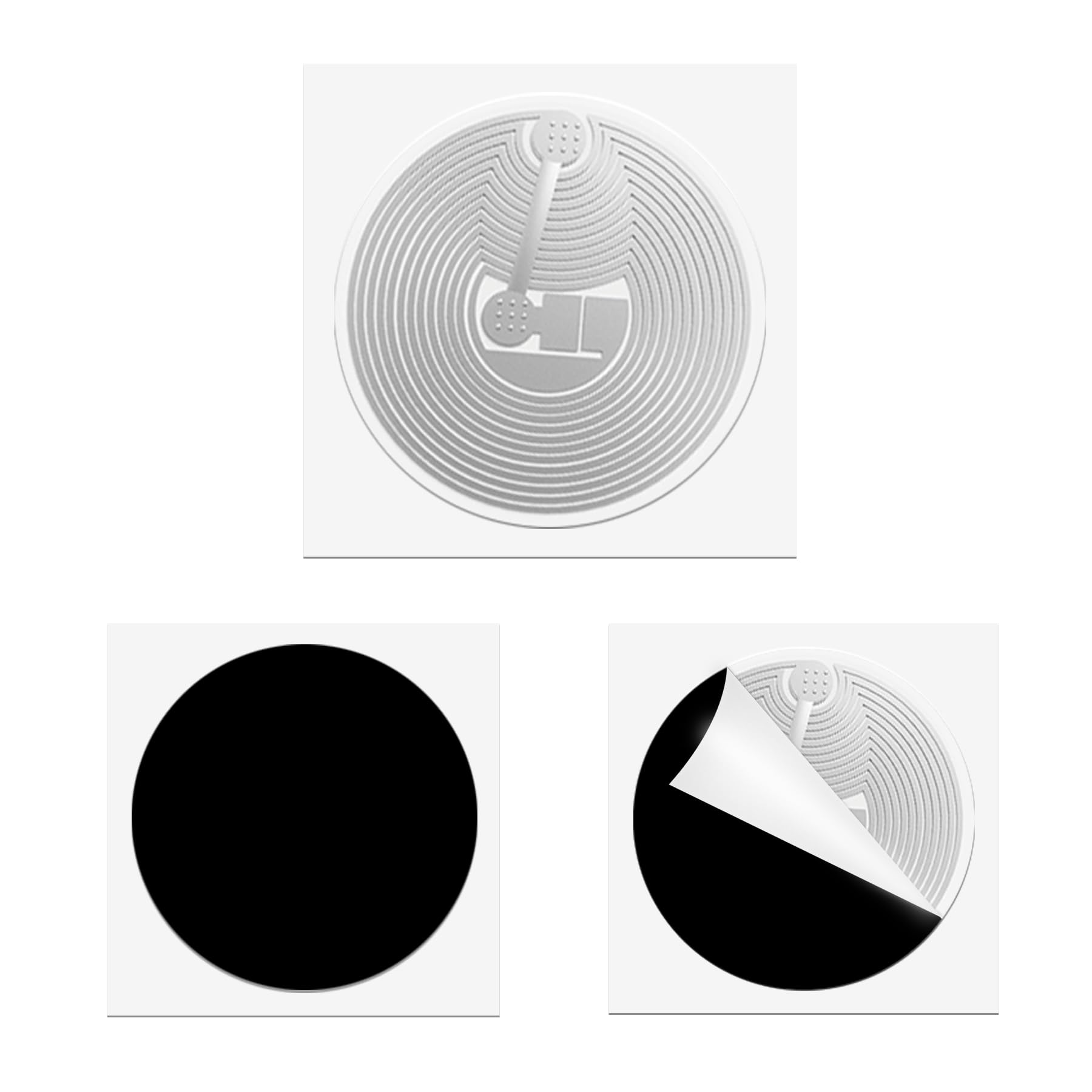 SANPOPO 20pcs NFC Tag, Black NFC 215 Tags Programmable NTAG215 Chip （25mm）,Identification Badges, 504 Bytes Memory for Android iPhone and All NFC Enabled Devices