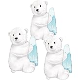 Polar bear balloons 35inch 3pcs helium polar bear balloon animal bear shape balloon environment protecting balloons for animal theme party supplies