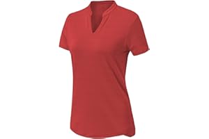 JHMORP Women's Golf Shirts Quick Dry Short Sleeve Lightweight V Neck Tennis Sport Casual Polo Shirts