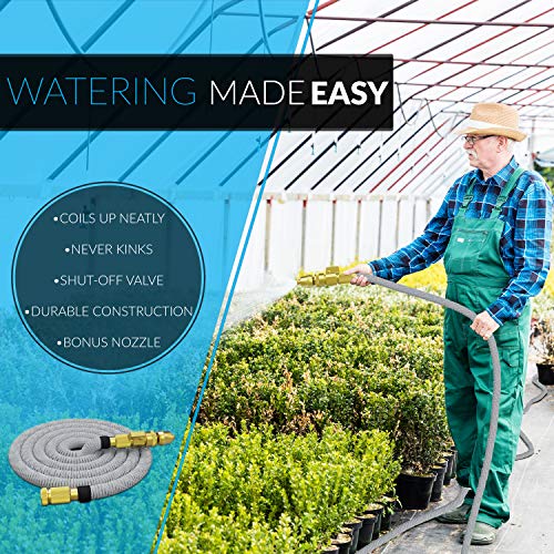 TITAN 100FT Garden Hose All New Expandable Water Hose with Dual Latex