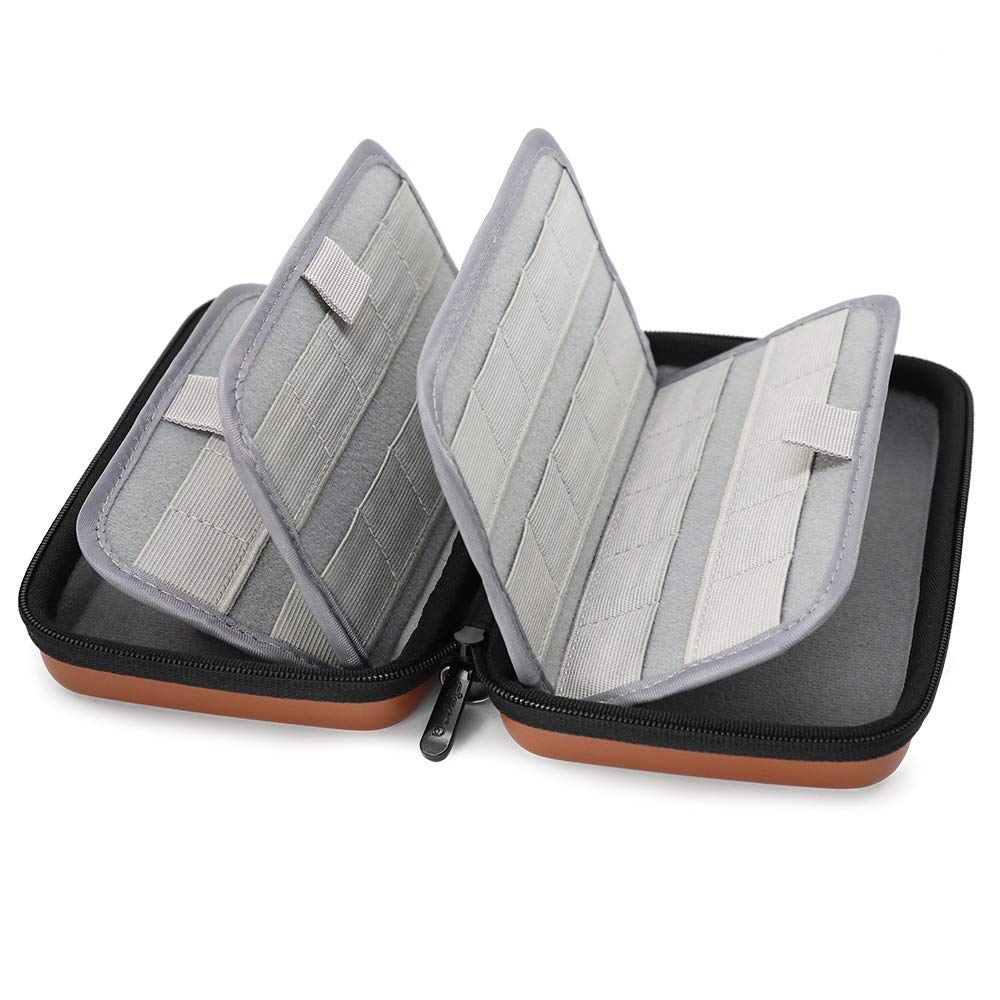 Sisma 80 Game Cartridge Holders Storage Case for Organizing Nintendo Switch Sony Ps Vita Games and SD Memory Cards - Brown SVG190401GC: Video Games